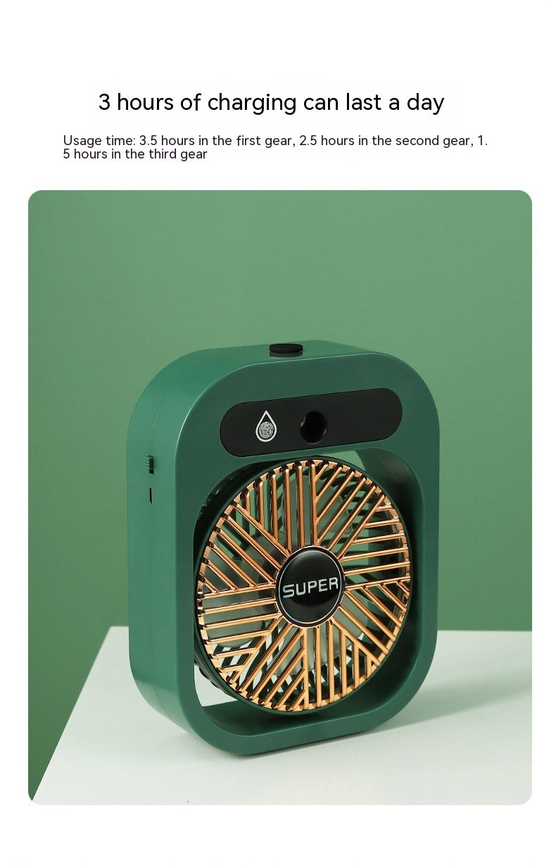 Ventilateur Portable avec Brumisation – Silencieux & Rechargeable