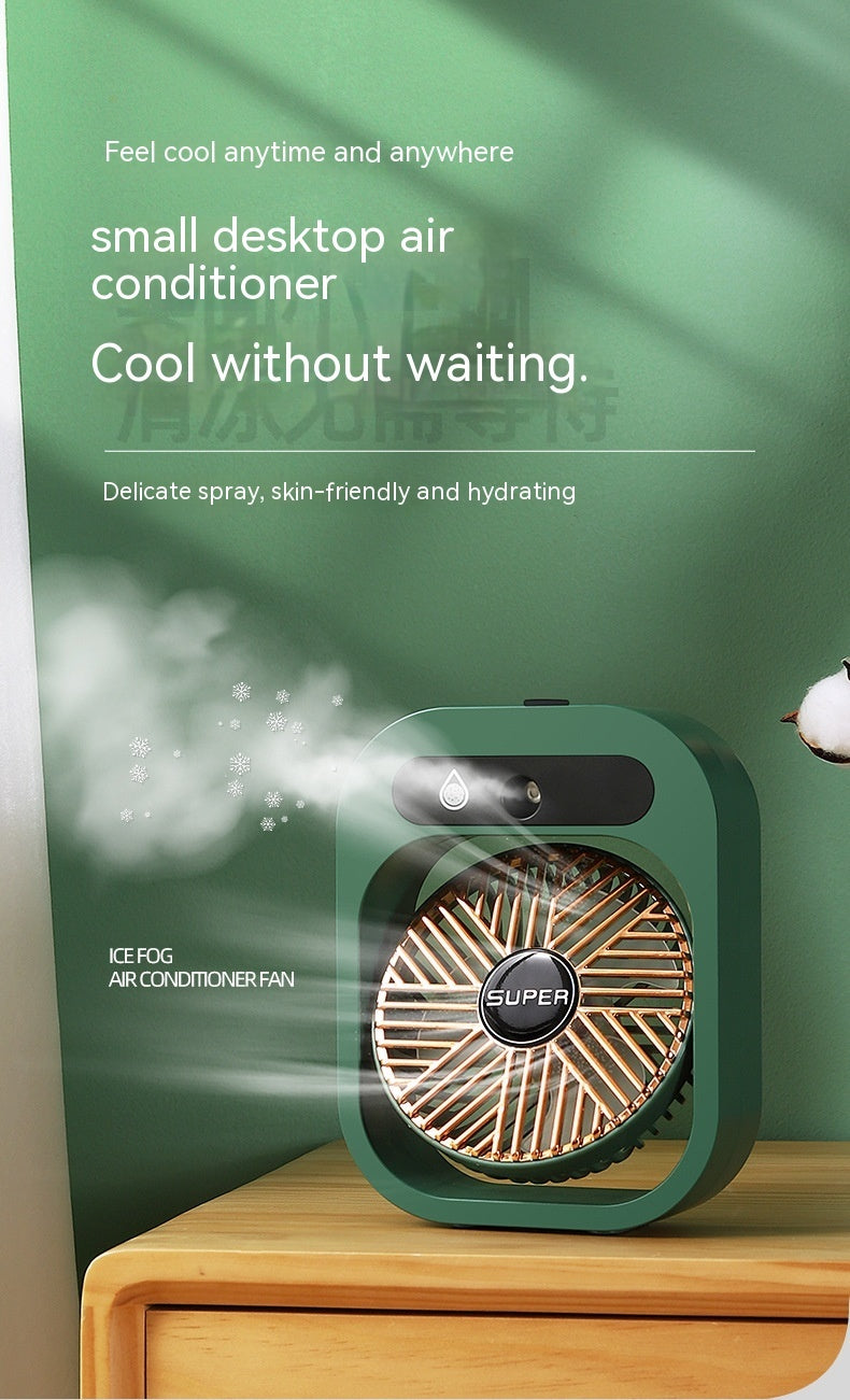 Ventilateur Portable avec Brumisation – Silencieux & Rechargeable