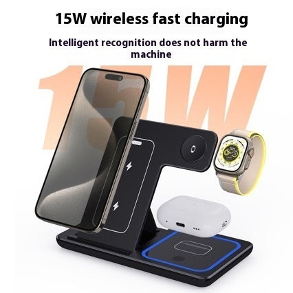 15W3 Chargeur 3 en 1 intelligent compatible iPhone 11,12,13,14,15
