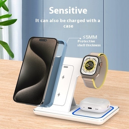 15W3 Chargeur 3 en 1 intelligent compatible iPhone 11,12,13,14,15
